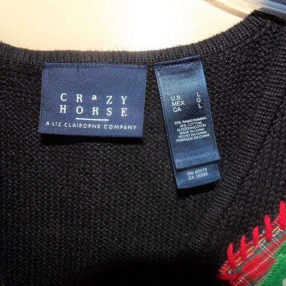**Crazy Horse Christmas Xmas Ugly Sweater Vest - Picture 4 of 4